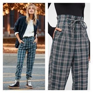 Free People Plaid Pants